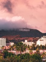 Hollywood Sign with clouds