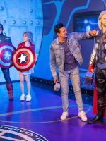 Guests taking images with Marvel Superheroes in Madame Tussauds