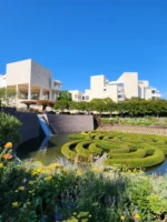 Getty Museum maze garden view during Getty Center Guided Tour