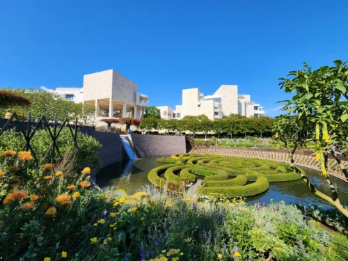 Getty Museum maze garden view during Getty Center Guided Tour