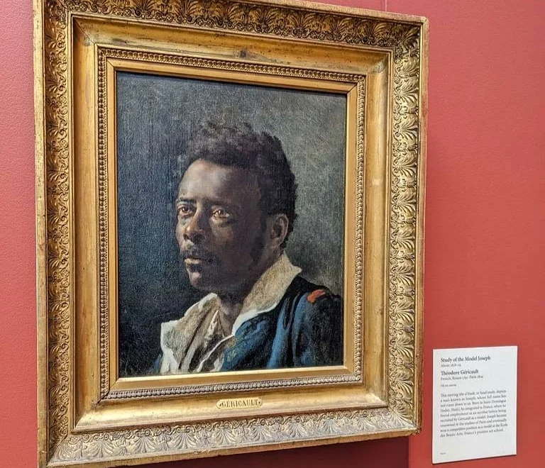 Head study of a Haitian man by Théodore Géricault in the Getty Center Los Angeles