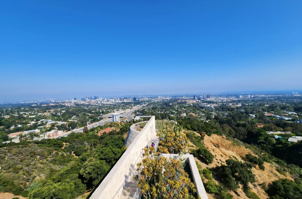 Landscape view of Los Angeles and Culver city during Getty Center Walking Tour