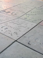 Celebrity handprints and footprints outside Grauman's Chinese Theatre in Los Angeles