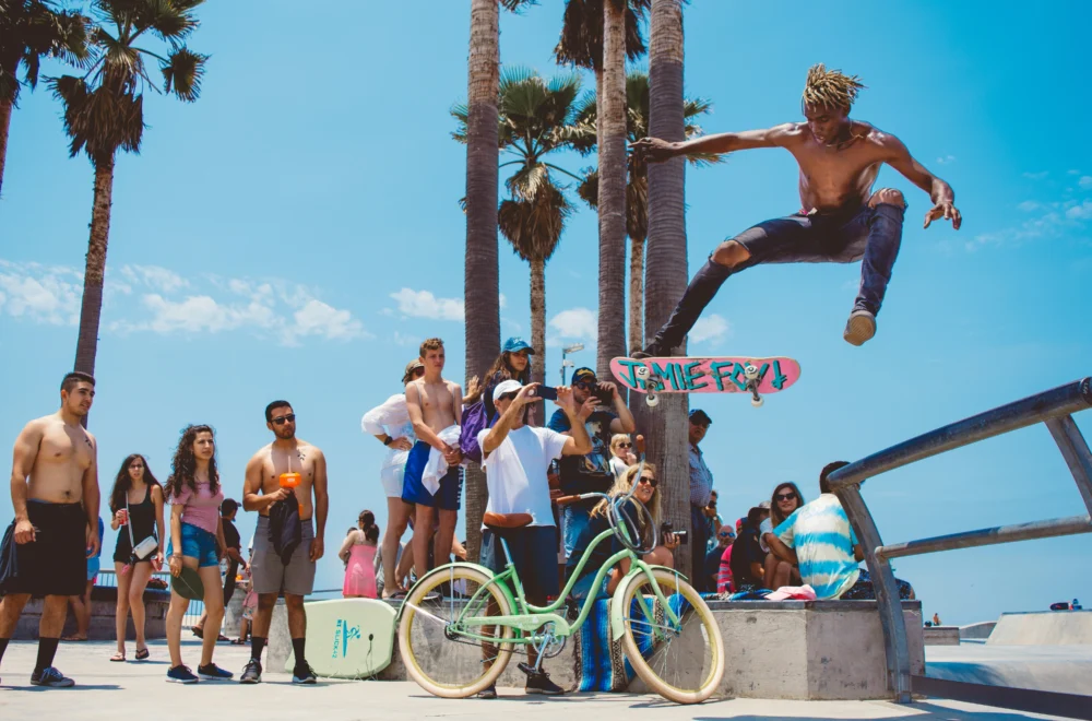 Skateboarders at Venice Beach, Los Angeles