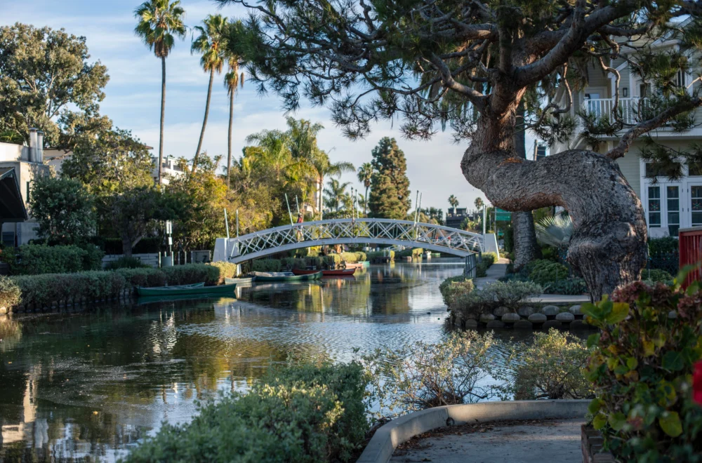 Venice Beach canals during private Los Angeles guided tour