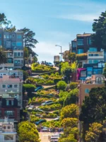 Famous Lombard Street in San Francisco during North Beach Walking Tour