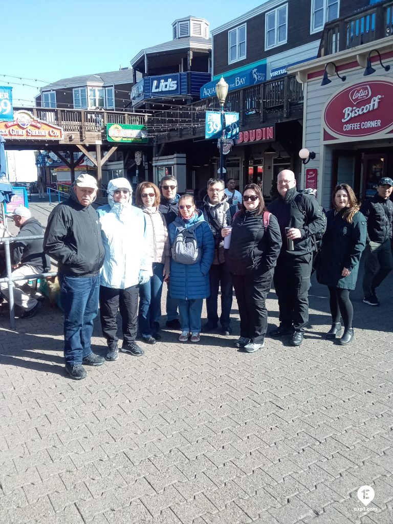 Group photo Fisherman’s Wharf Walking Tour on 14 February 2023 with John