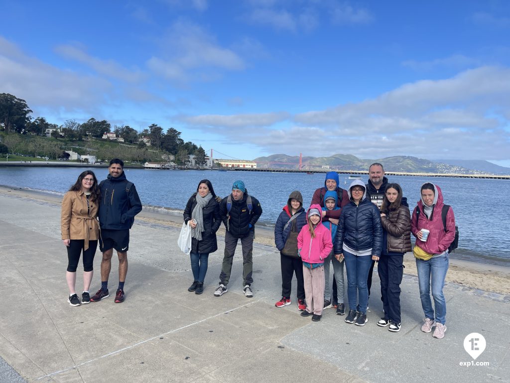 Group photo Fisherman’s Wharf Walking Tour on 15 April 2023 with Eric
