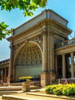 San Francisco, CA - September 21, 2015: Golden Gate Park in San Francisco, The Picture shows the Bandshell aka Spreckles Temple of Music nearby the M. H. de Young Memorial Museum