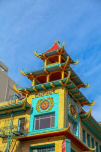 Bright building seen during San Francisco Chinatown Food and Culture Tour