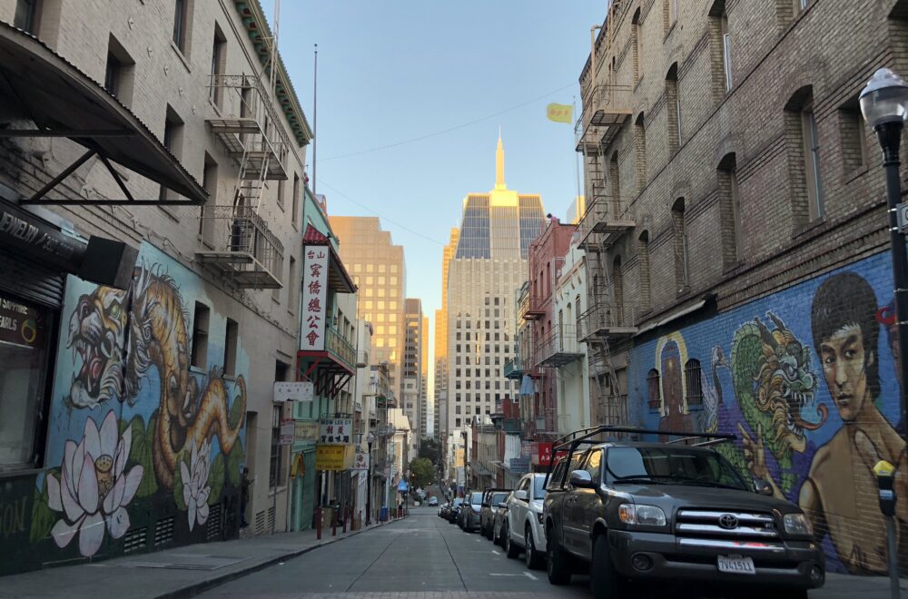 Street from San Francisco Chinatown to Downtown