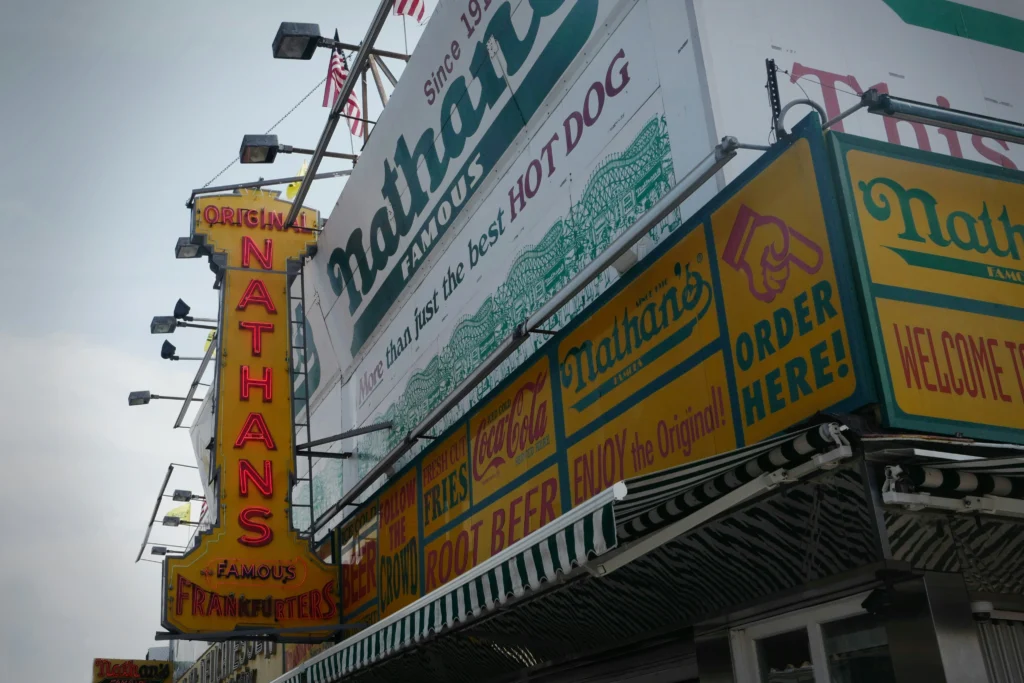 Nathan's Famous Hot Dogs in Coney Island, New York