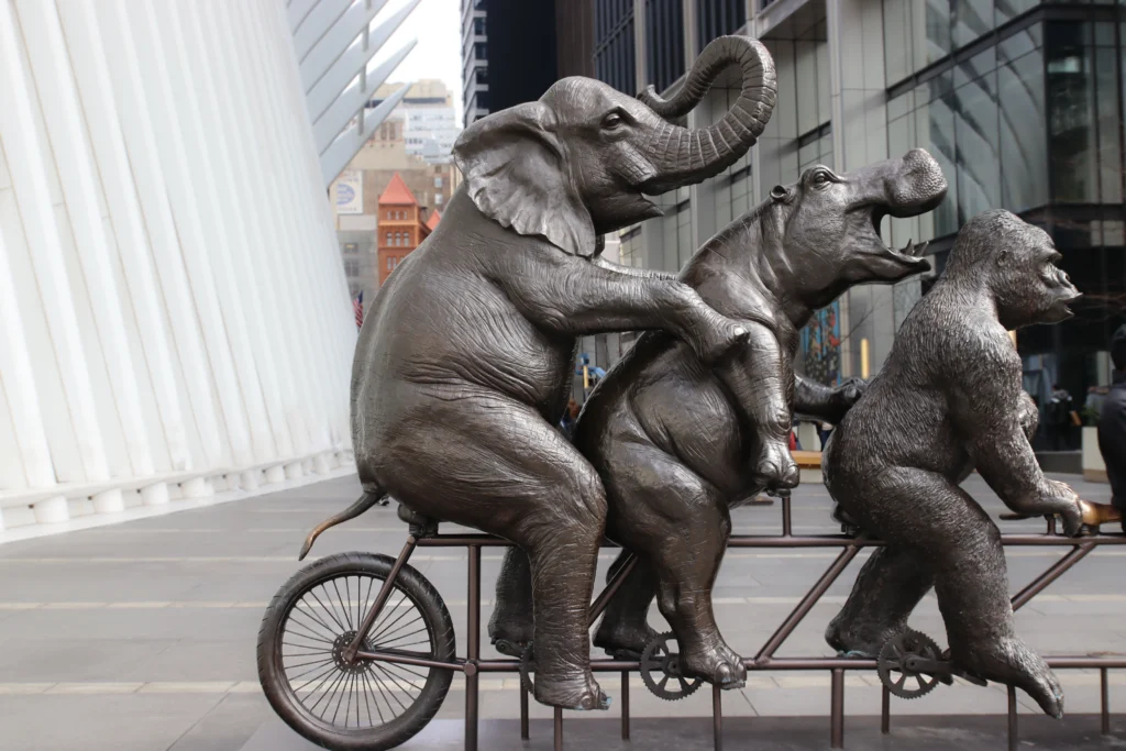 Close Up of Animal Statue at NYC 9/11 Memorial Tour