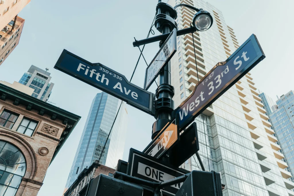 Fifth Avenue street sign in New York City