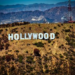 hollywood sign as visible from above