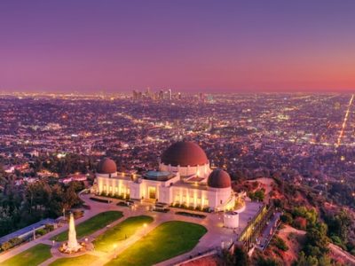 griffith observatory at night