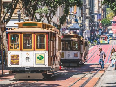 Cable car in San Francisco