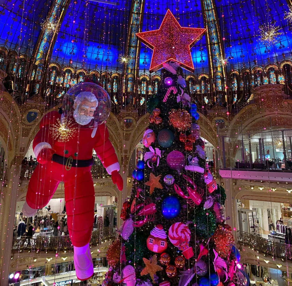 Christmas Decorations in Galeries Lafayette in Paris