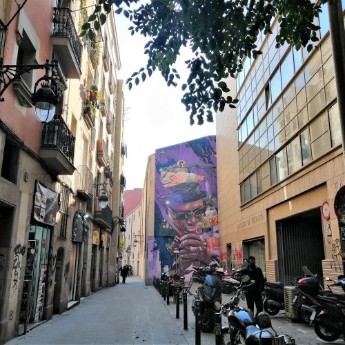 Raval street and graffiti art