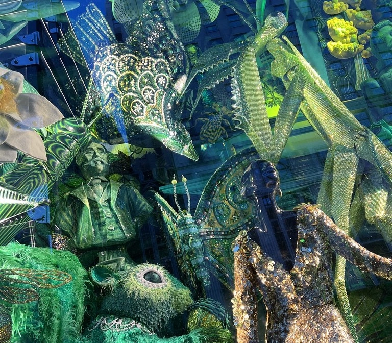 Winter inspired store display in NYC