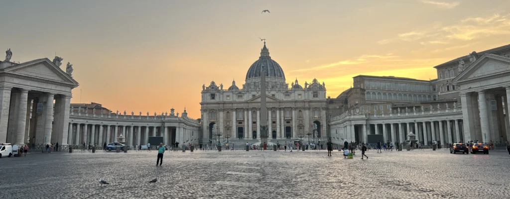 St Peter's Square at sunset