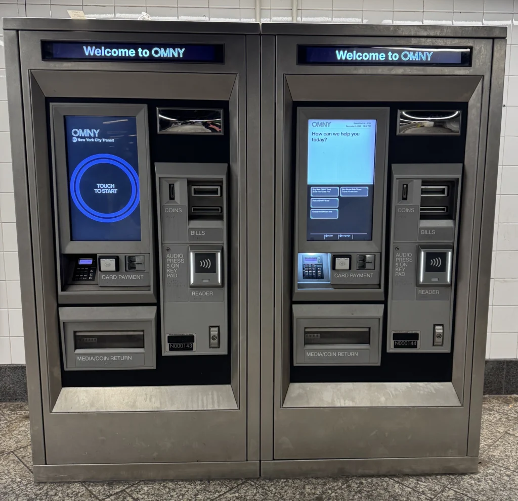 vending machine to buy an OMNY card