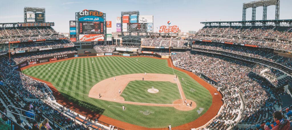 Baseball game at Citi Field, home of the Mets in NYC