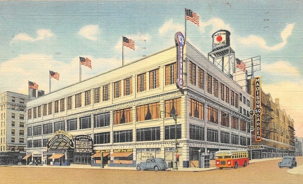 1941 postcard depicting the third Madison Square Garden