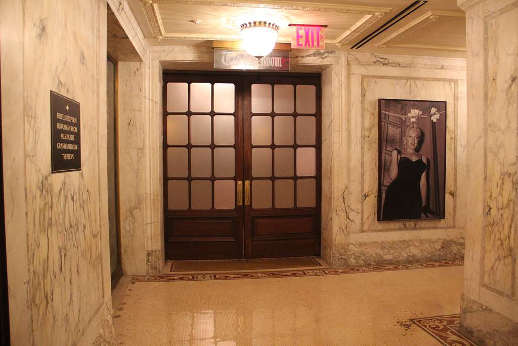 Oak Room door in Plaza Hotel in NYC