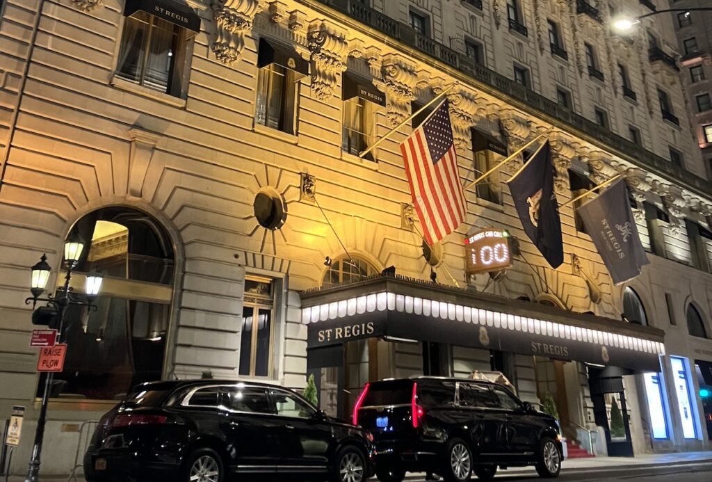 St Regis Hotel in New York