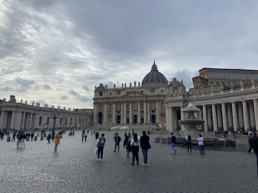 Cloudy day in Vatican Square