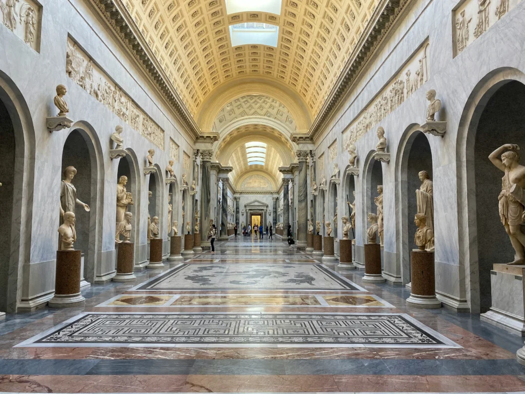 Interior of Vatican Museum in Rome