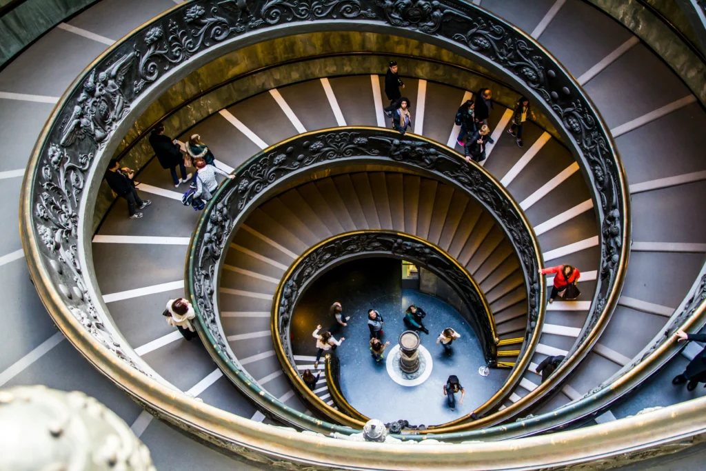 Stairway in Vatican Museum