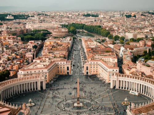 aerial photography of Vatican city