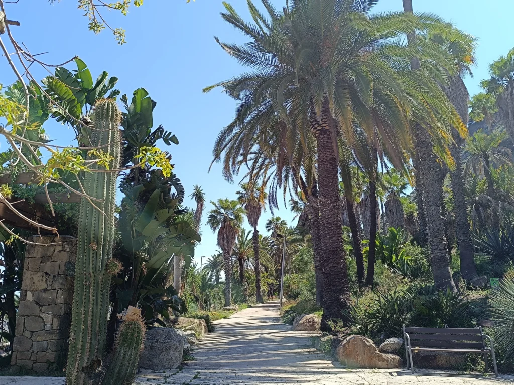 Montjuic gardens on a sunny day