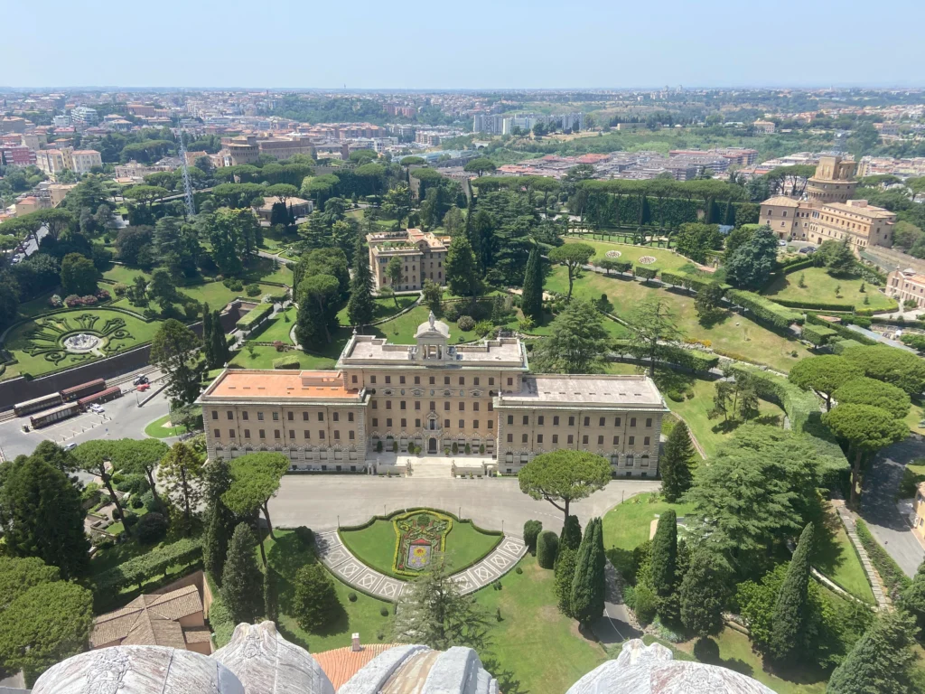 Aerial view of the Vatican Gardens