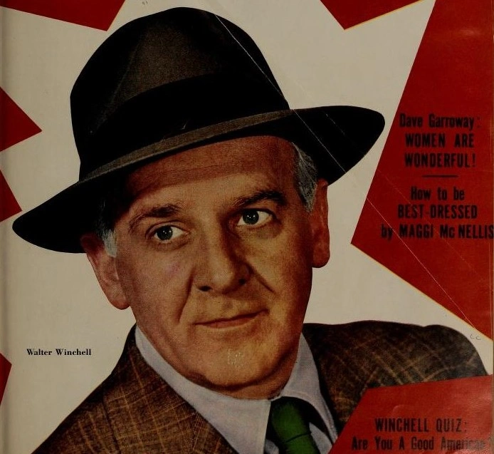 Walter Winchell on cover of Radio-TV Mirror, January 1951