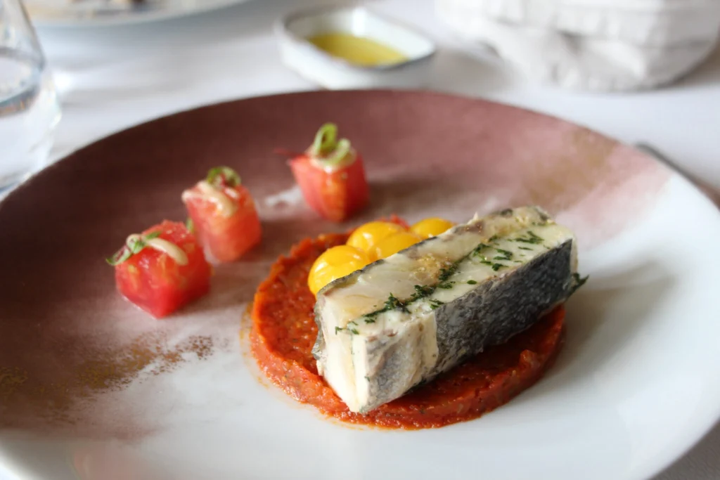 Close up of dish from Le Grand Véfour