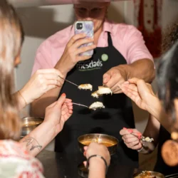 Group trying food during Cooking Class