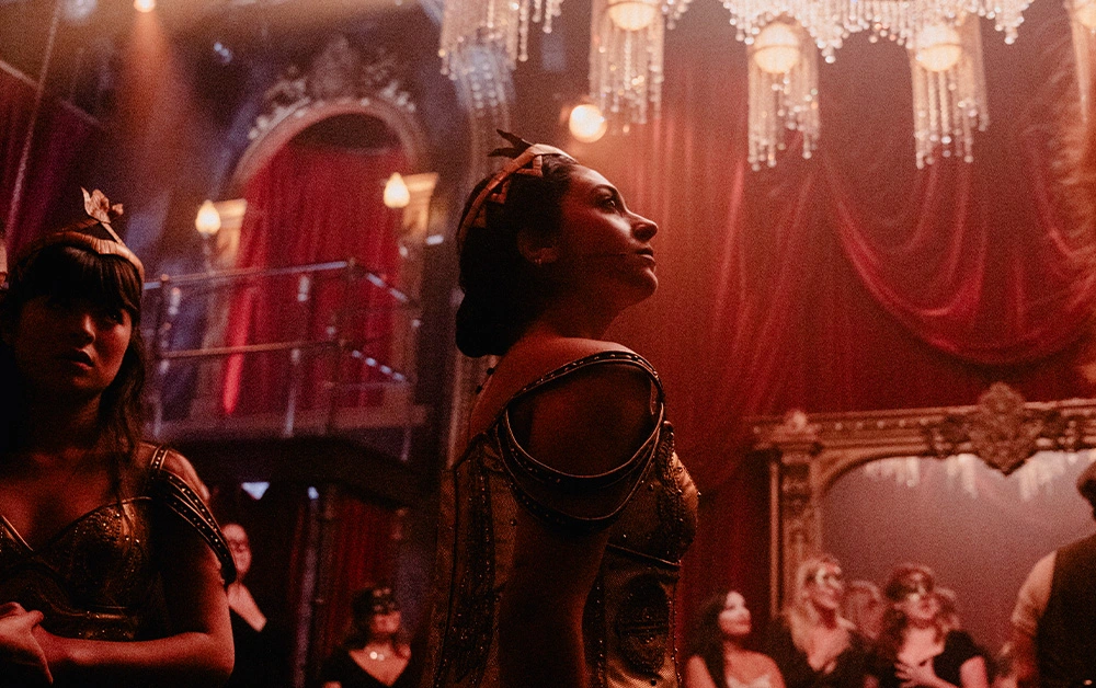 A view of the masquerade at "Masquerade," an immersive theater experience reimagining The Phantom of the Opera musical