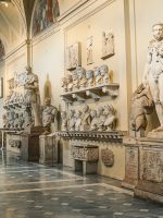 Sculptures in the Vatican Museums on guided tour