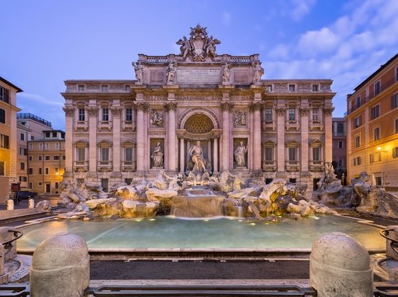 Trevi Fountain at night