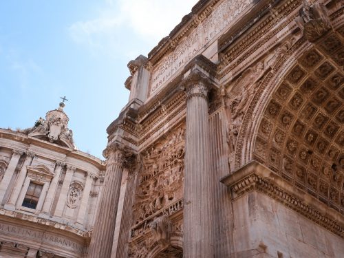 Detail of the Arch of Septimius Severus in the Roman Forum