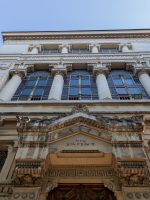 Façade of the Jewish synagogue in Rome