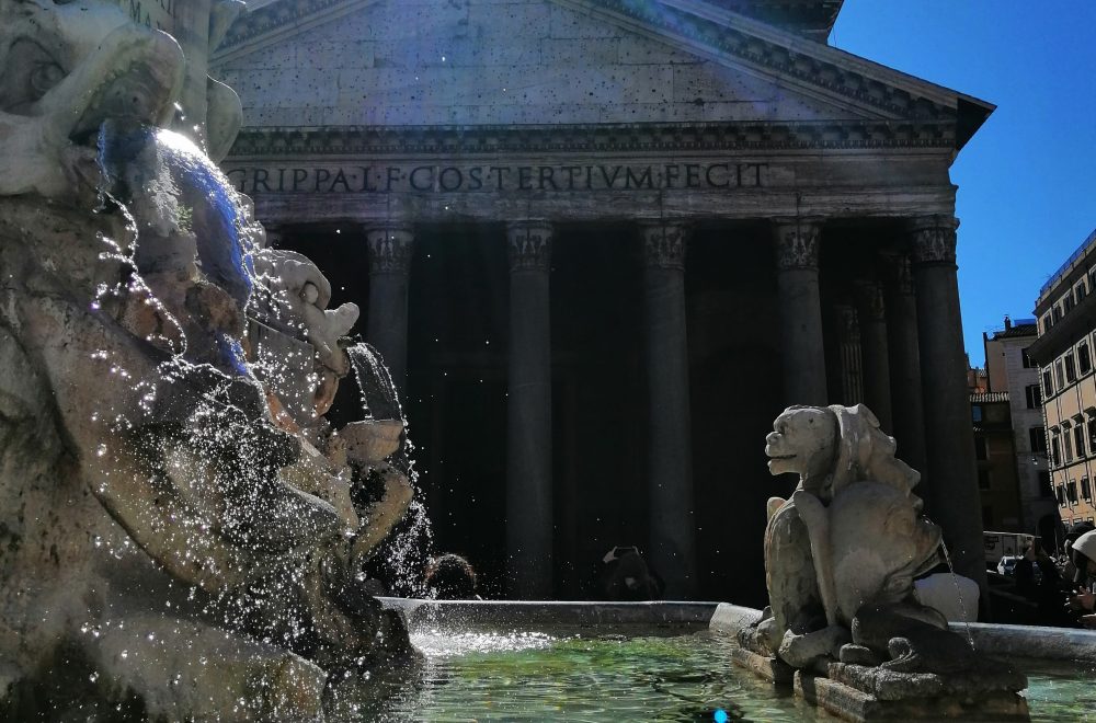 pantheon outside fountain