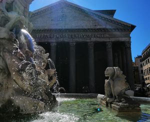 pantheon outside fountain